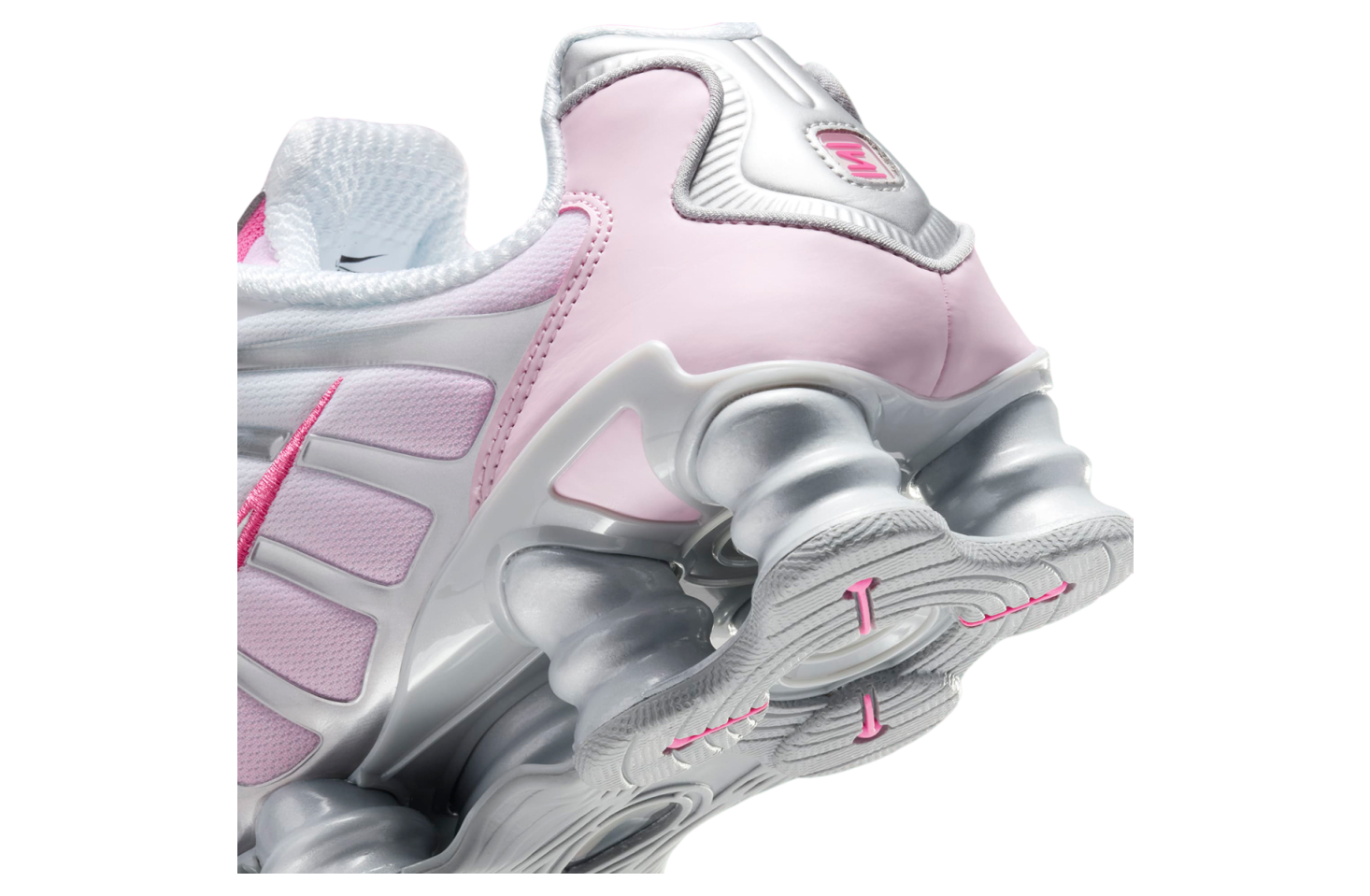 Nike shox pink and white best sale