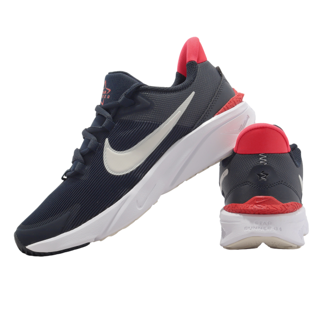 Nike Star Runner 4 GS Dark Obsidian / Bright Crimson