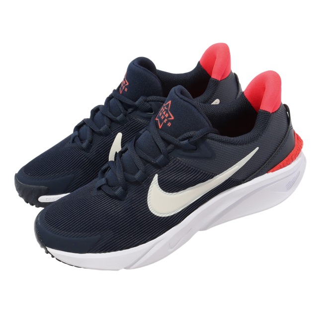 Nike Star Runner 4 GS Dark Obsidian / Bright Crimson