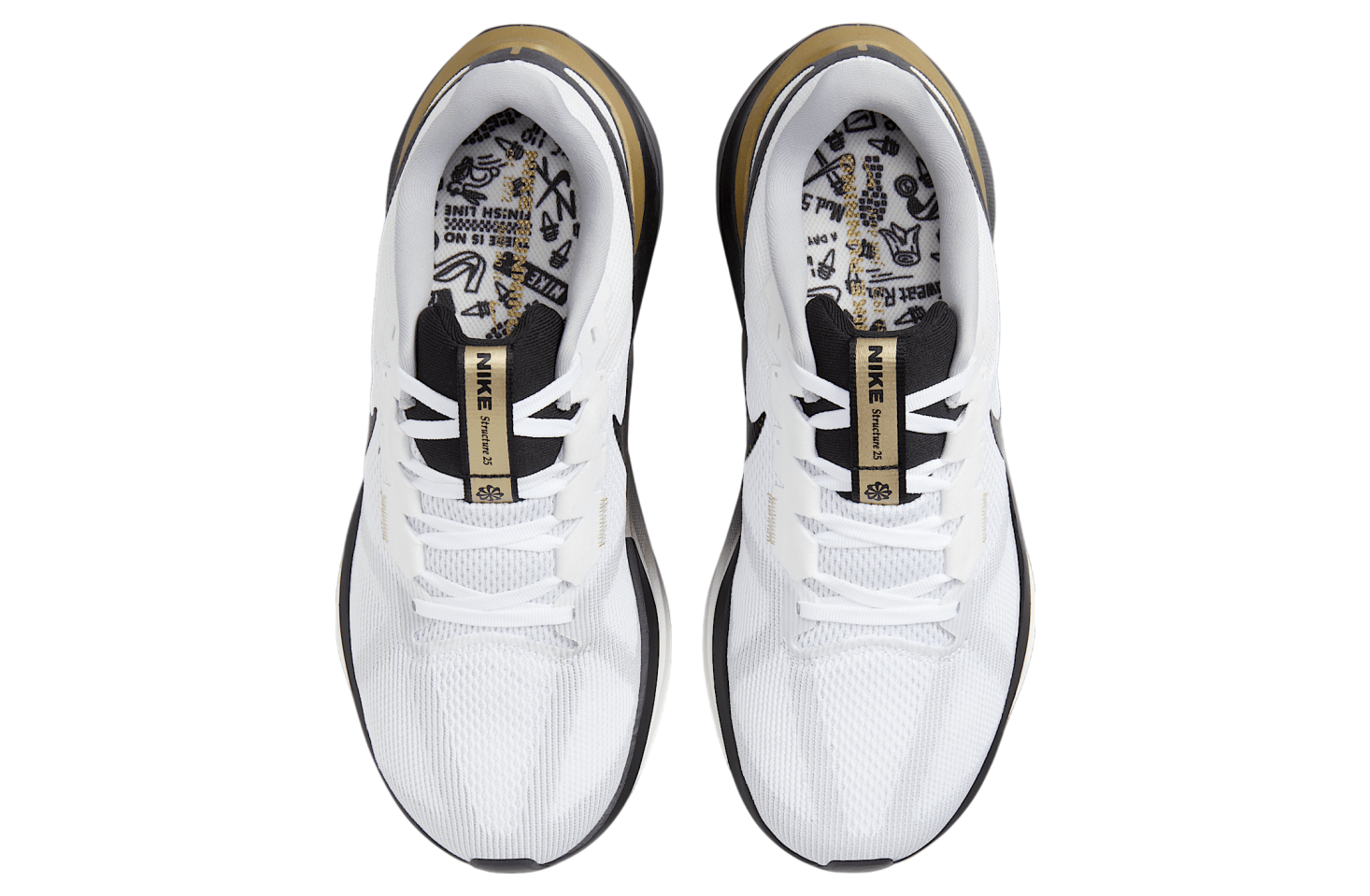 Nike Structure 25 White / Metallic Gold