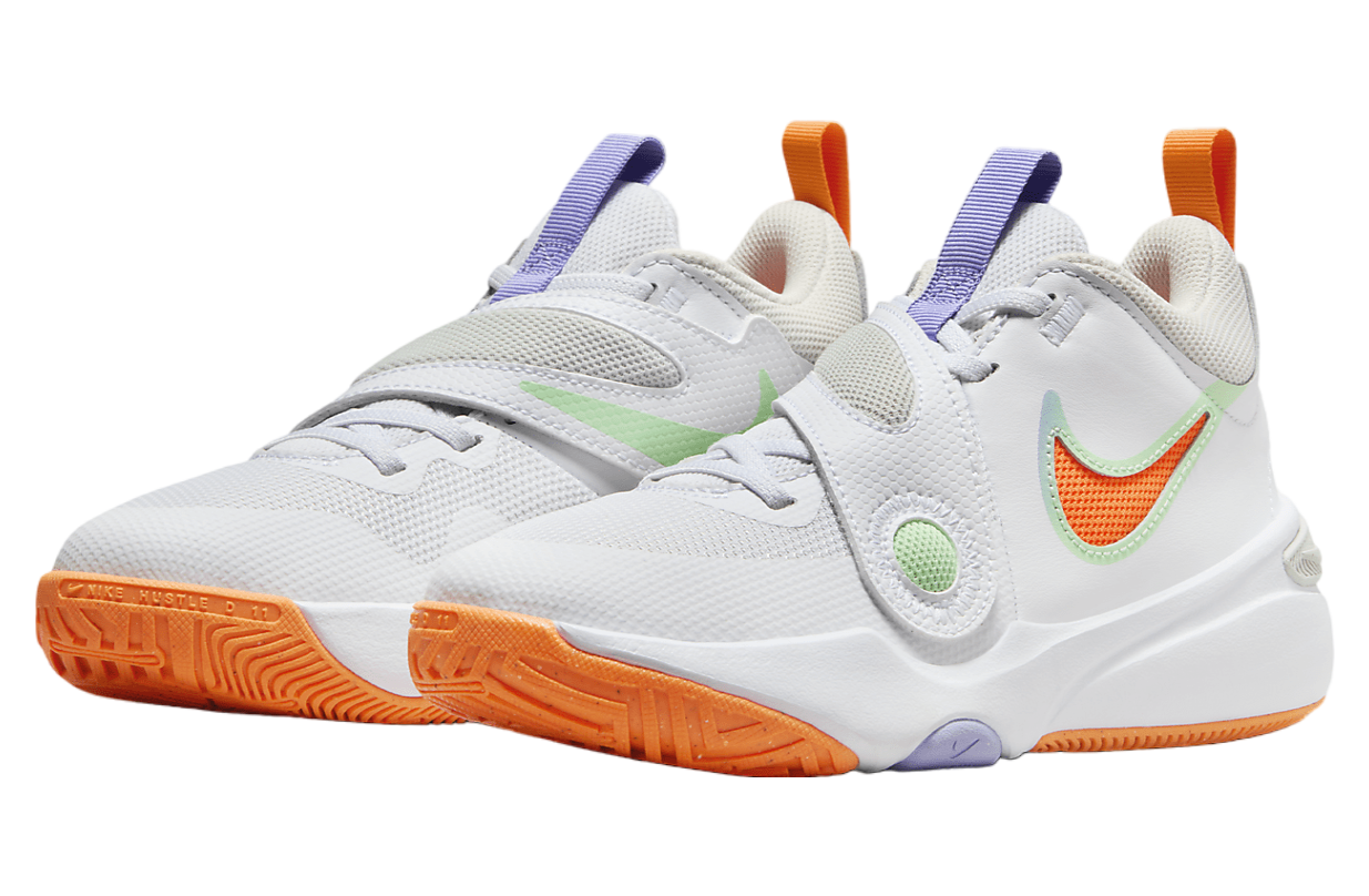 Nike Team Hustle D 11 GS White / Total Orange