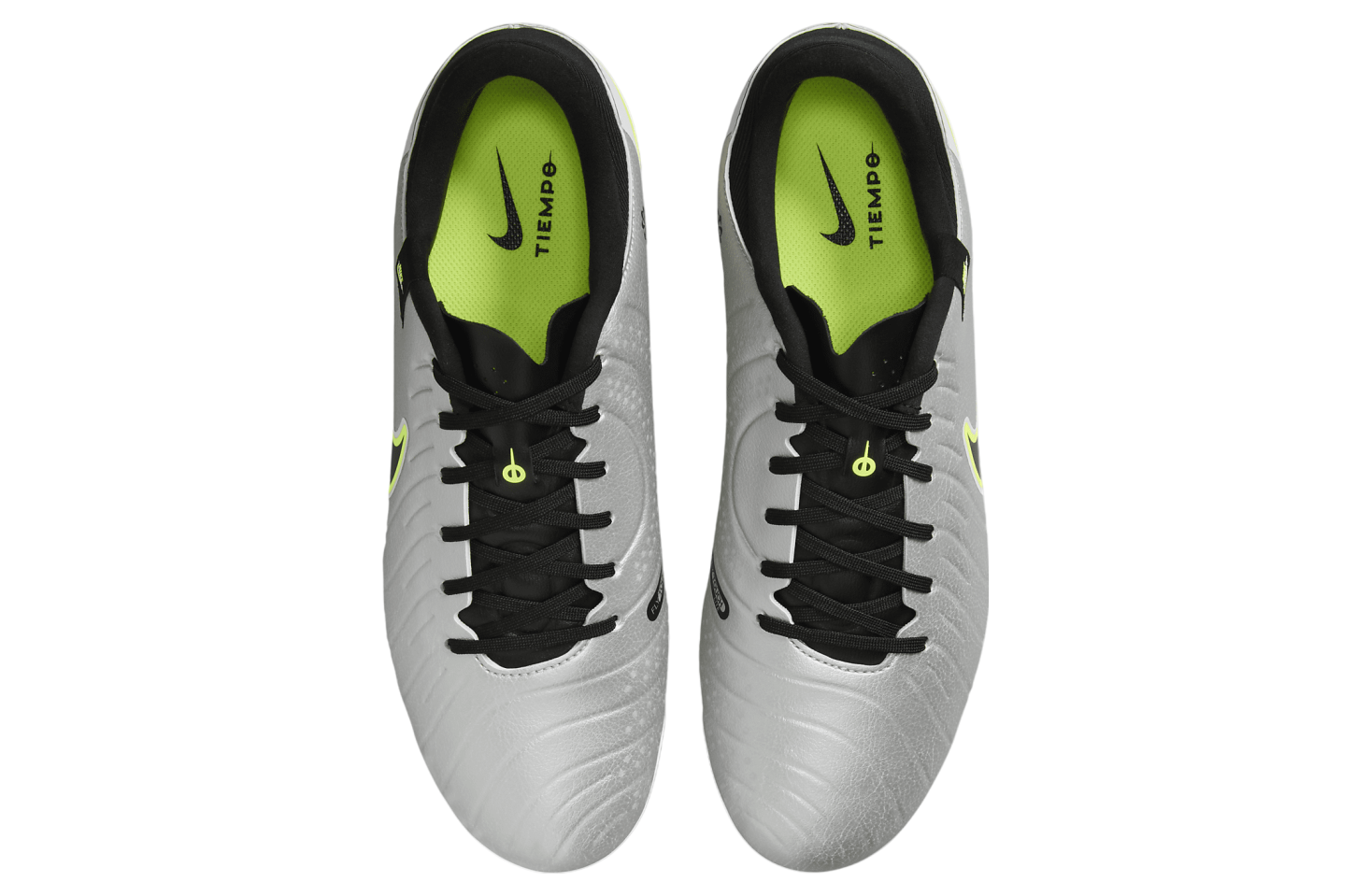 Nike Tiempo Legend 10 Academy Low MG Metallic Silver / Volt