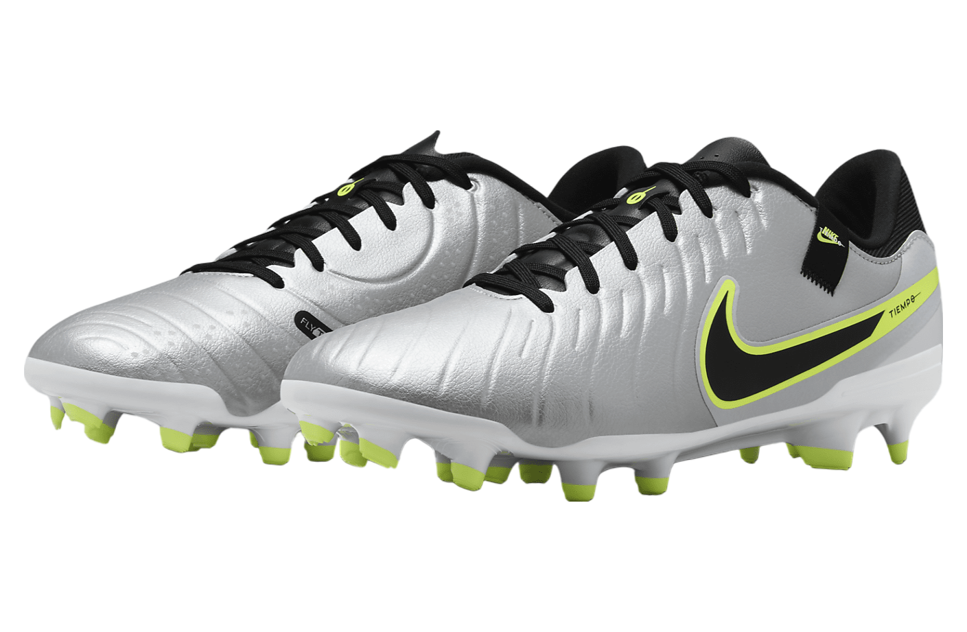 Nike Tiempo Legend 10 Academy Low MG Metallic Silver / Volt