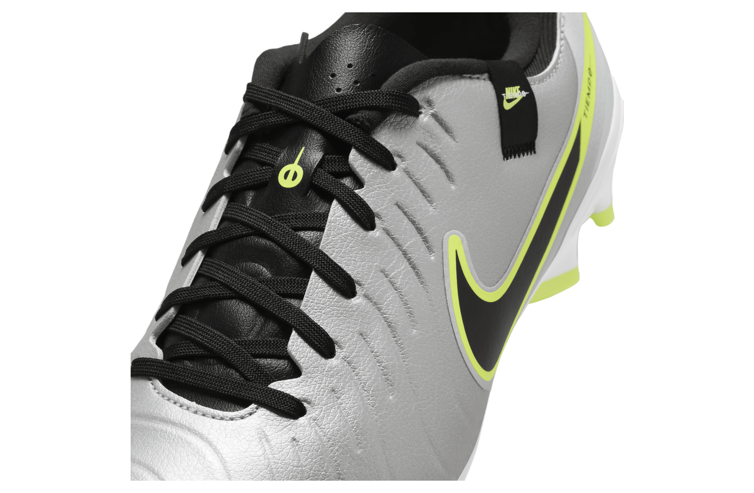 Nike Tiempo Legend 10 Academy Low MG Metallic Silver / Volt