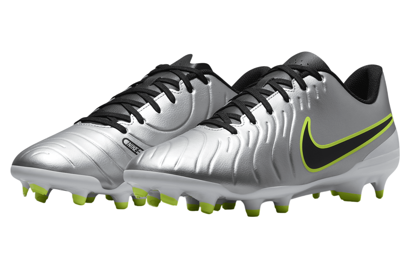 Nike Tiempo Legend 10 Club Low MG Metallic Silver / Volt