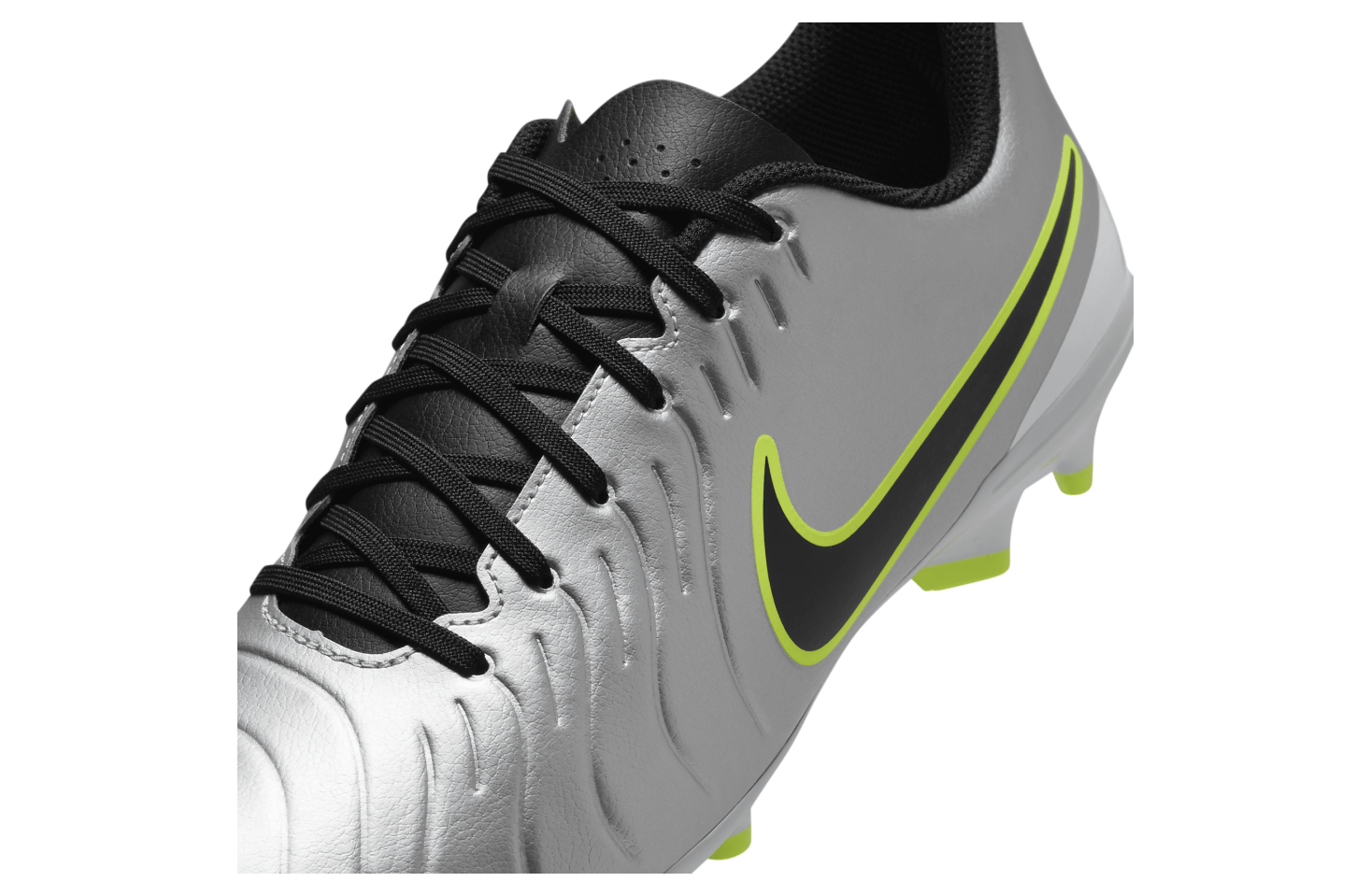 Nike Tiempo Legend 10 Club Low MG Metallic Silver / Volt