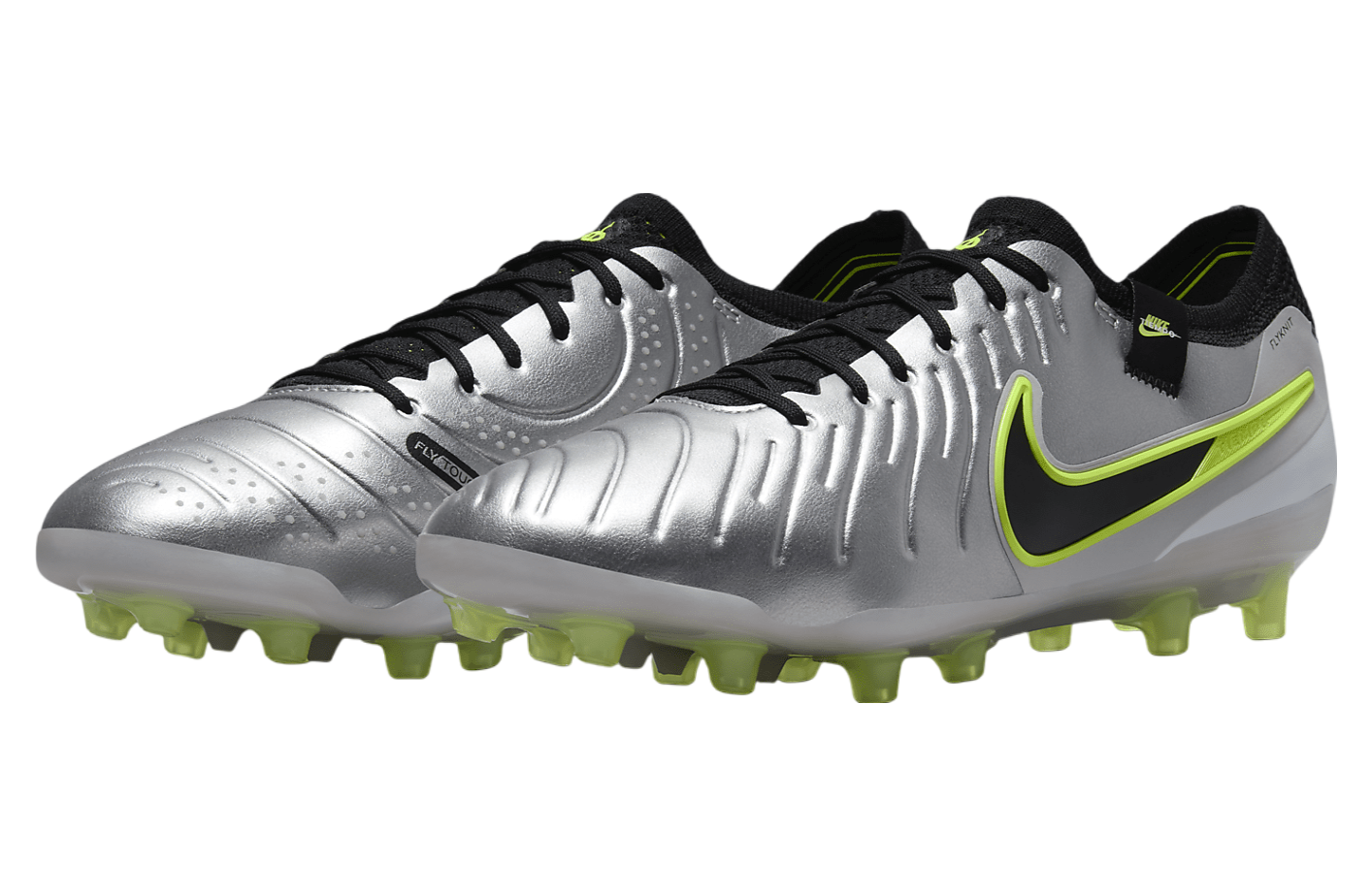 Nike Tiempo Legend 10 Elite AG Metallic Silver / Volt