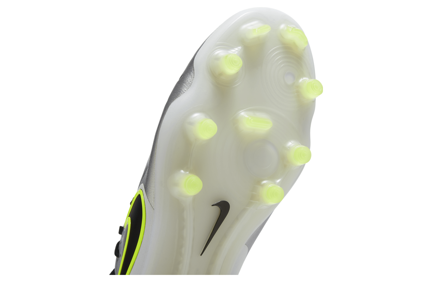 Nike Tiempo Legend 10 Elite Low FG Metallic Silver / Volt