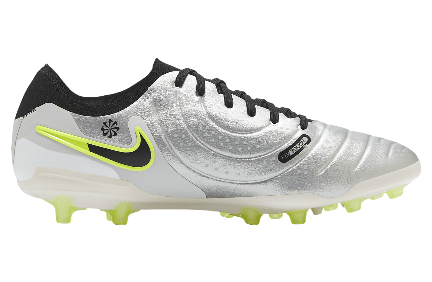 Nike Tiempo Legend 10 Pro Low AG Metallic Silver / Volt