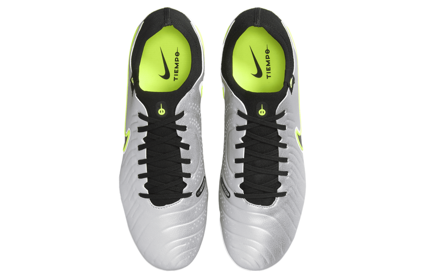 Nike Tiempo Legend 10 Pro Low FG Metallic Silver / Volt