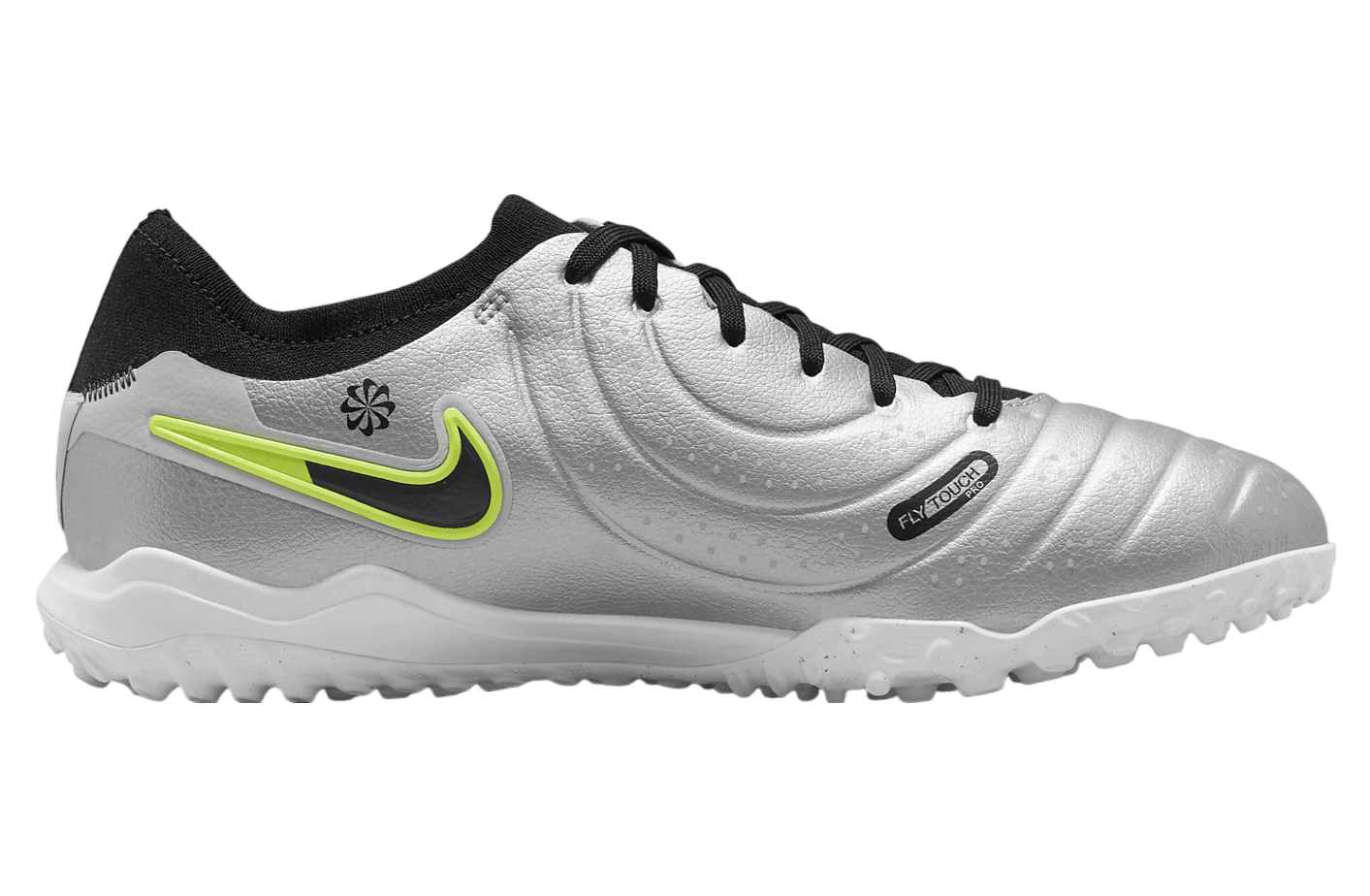 Nike Tiempo Legend 10 Pro Low TF Metallic Silver / Volt