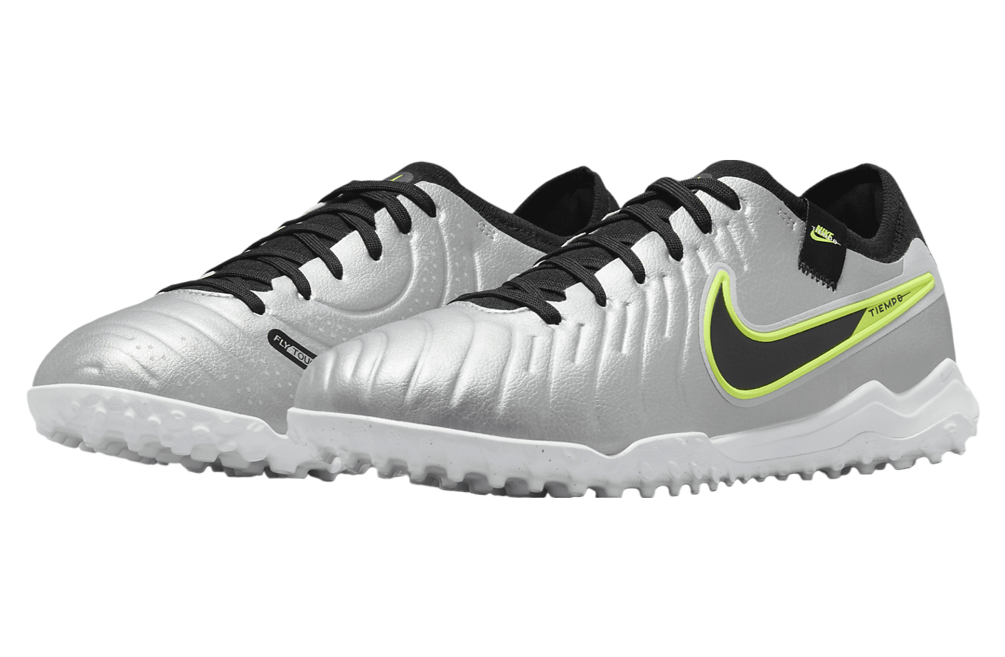 Nike Tiempo Legend 10 Pro Low TF Metallic Silver / Volt