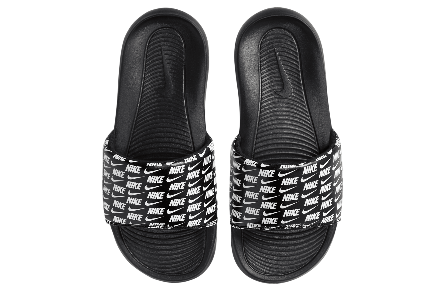 Nike Victori One Black / White Printed Slides