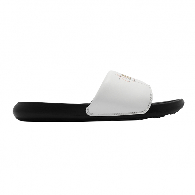 Nike Victori One Slide Print Summit White Metallic Gold