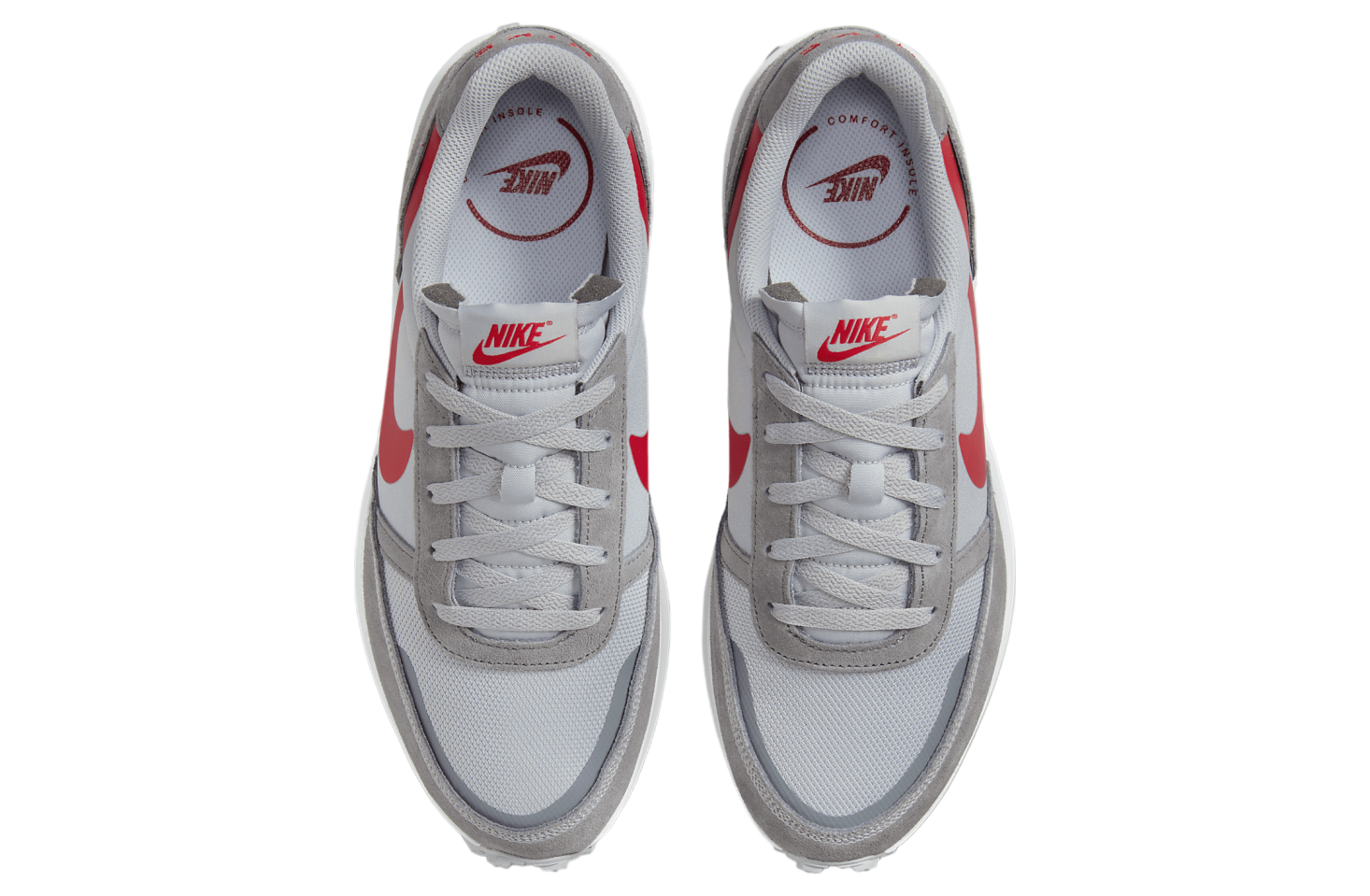 Nike Waffle Nav Wolf Grey / University Red