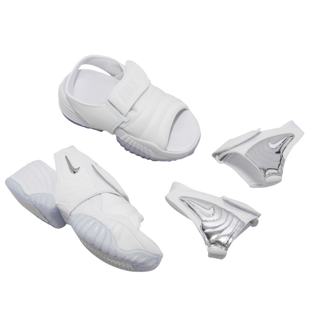 Nike WMNS Air Adjust Force Sandal White Metallic Silver DV2136100