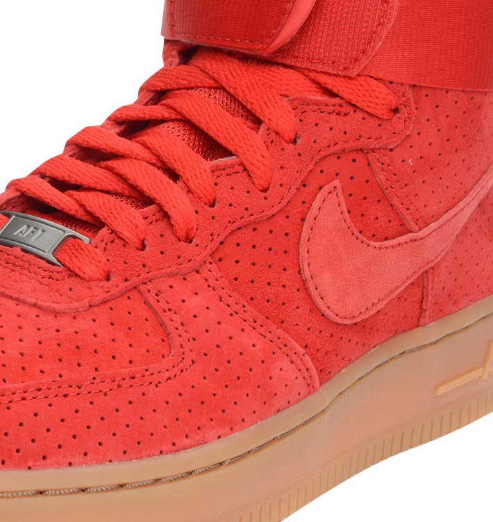 Nike Air Force 1 High Suede University Red Gum (Women#39;s)