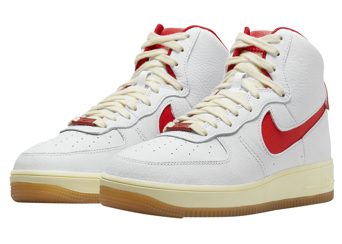 Nike WMNS Air Force 1 High Sculpt White Gym Red FN3500-100