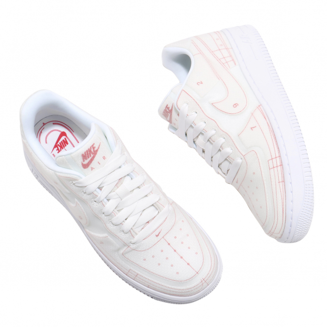 nike air force 1 07 summit white university red lx f