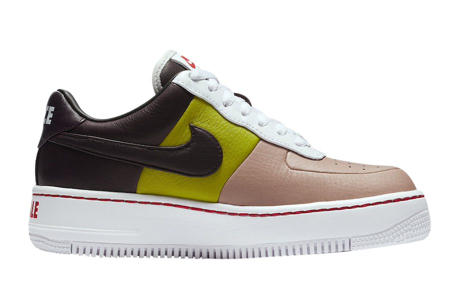 Nike WMNS Air Force 1 Low Upstep Force Is Female Port Wine Bright Cactus 898421-602