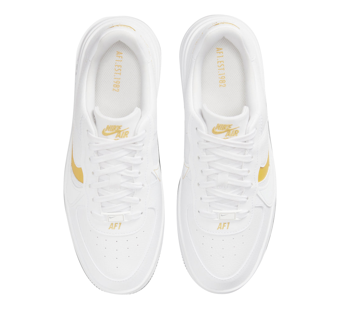 Nike Air Force 1 PLT-AF-ORM White Yellow Ochre DJ9946-102