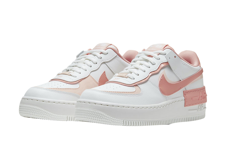 nike air force white and pink junior
