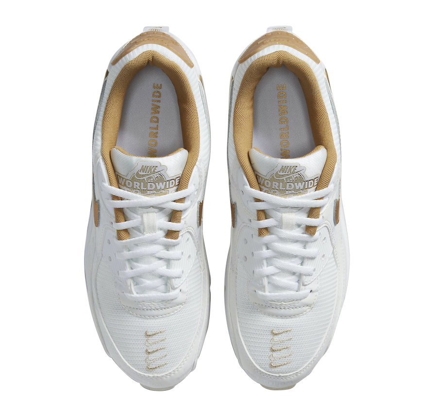 Nike WMNS Air Max 90 Worldwide White Gold DA1342-170