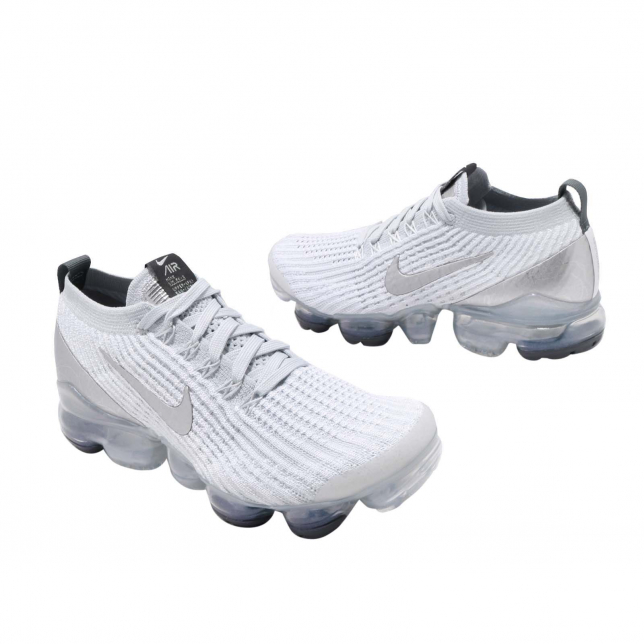 Nike WMNS Air Vapormax Flyknit 3 White Metallic Silver - May 2019 - AJ6910101