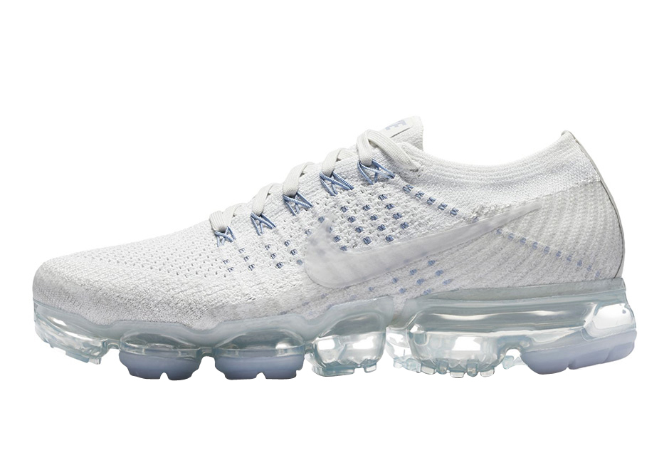 white and ice blue vapormax