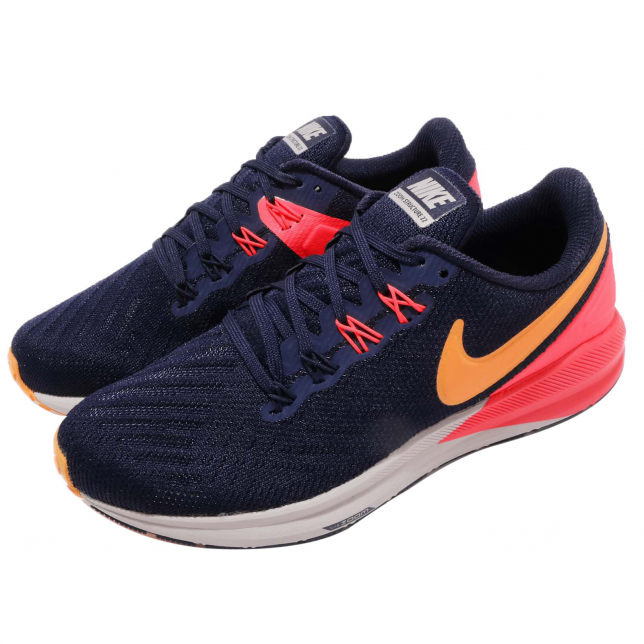 Nike WMNS Air Zoom Structure 22 Blackened Blue Orange Peel AA1640400