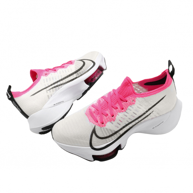 Nike WMNS Air Zoom Tempo Next Flyknit White Black Pink Blast