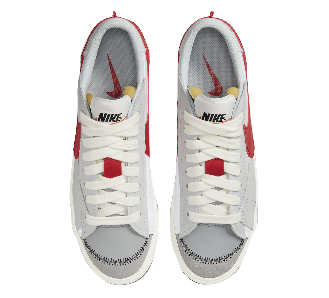 Nike WMNS Blazer Low Jumbo White Grey Red DQ8769-100