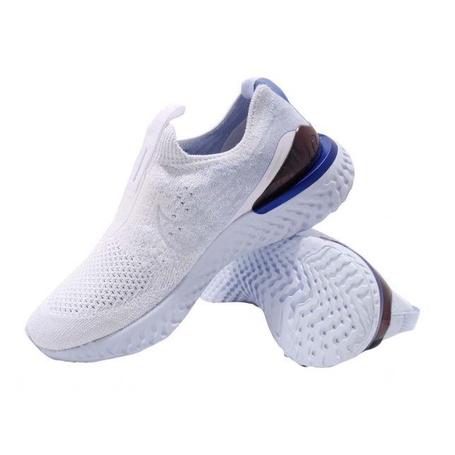 Nike epic phantom react flyknit white hydrogen blue best sale