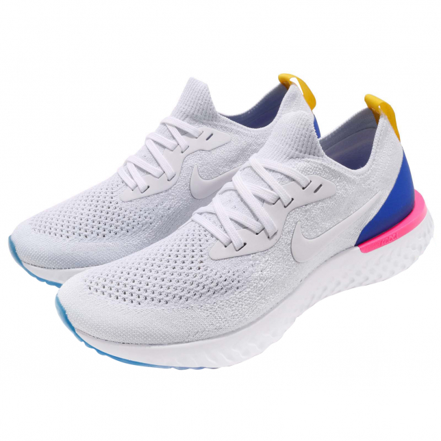 Nike WMNS Epic React Flyknit White Racer Blue