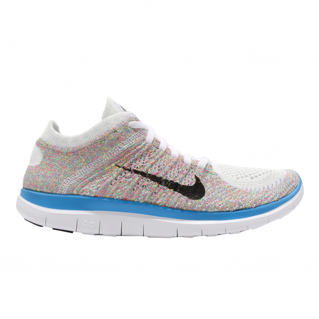 Nike WMNS Free Flyknit 4.0 White Black Photo Blue