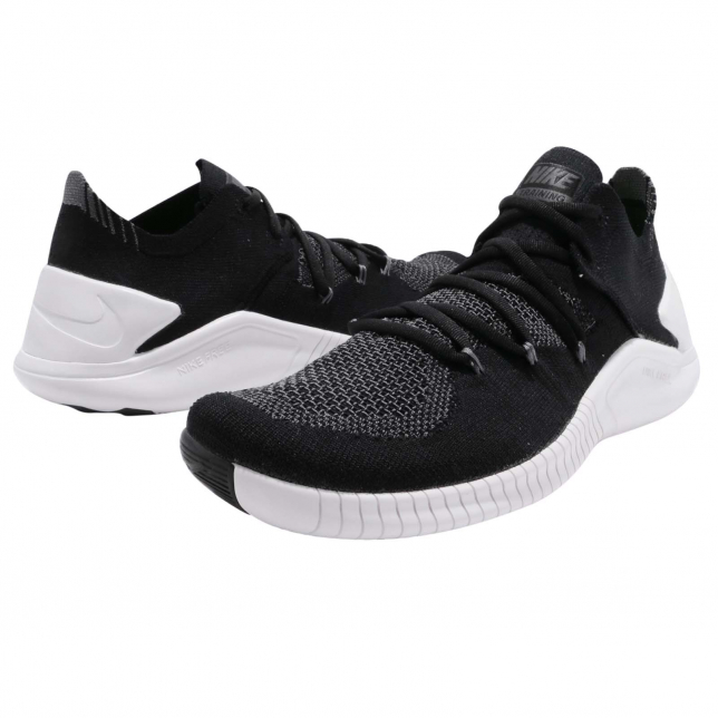 Wmns free tr clearance flyknit 3 white black