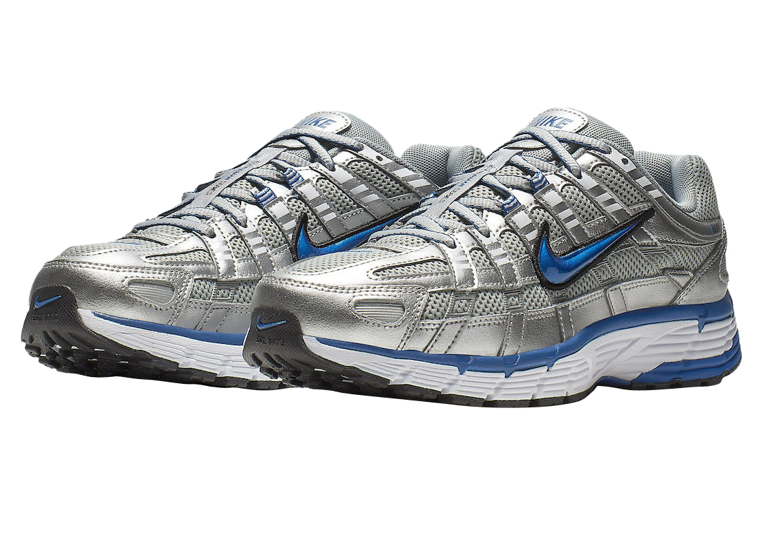 blue and silver nikes