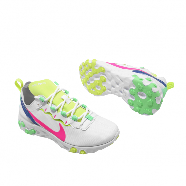 Nike WMNS React Element 55 White Hyper Pink Volt CU3011161
