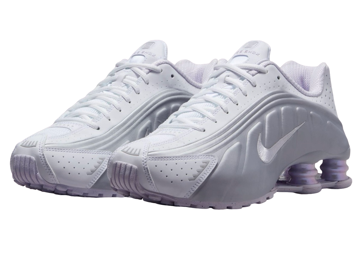 Nike WMNS Shox R4 White Metallic Platinum May 2024 HF5076 100 KicksOnFire