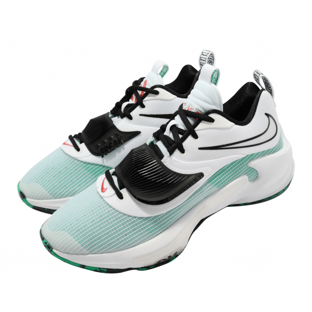 Nike Zoom Freak 3 White Clear Emerald - Sep 2021 - DA0695101