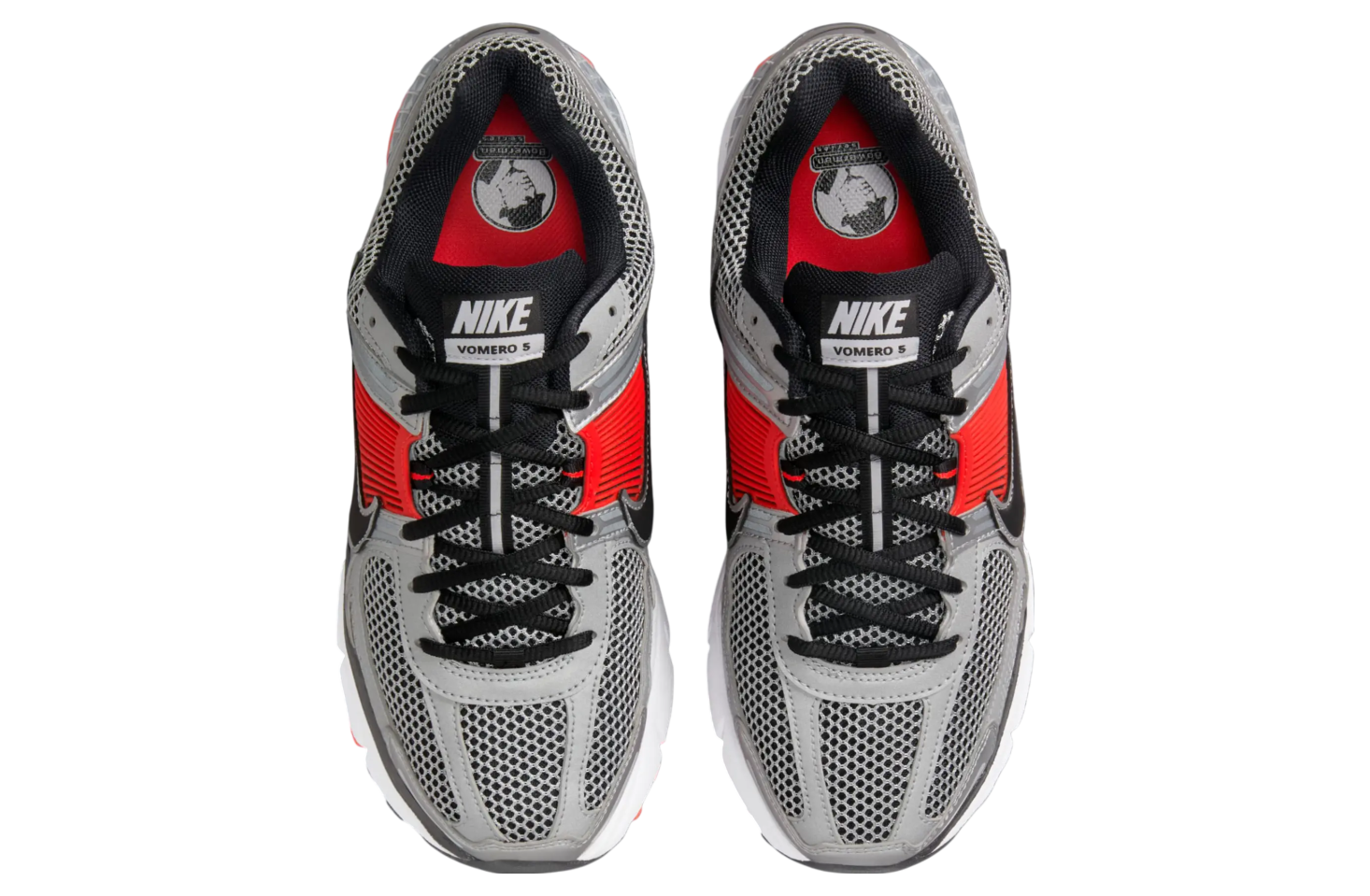 Nike Zoom Vomero 5 Metallic Silver / Bright Crimson