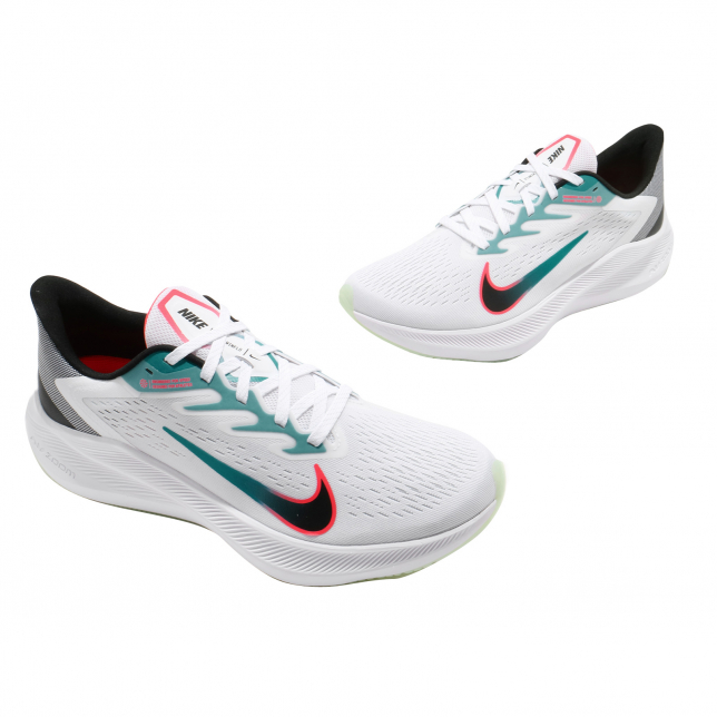 Nike Zoom Winflo 7 White Black Flash Crimson