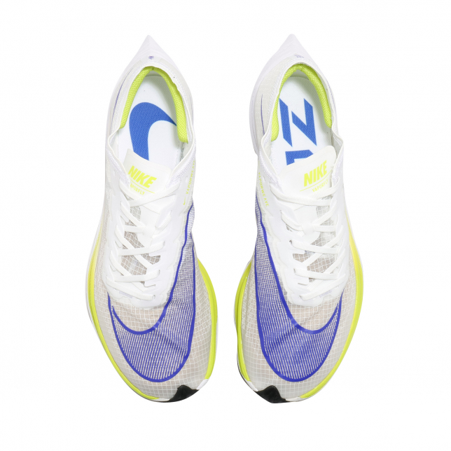 Nike ZoomX VaporFly Next% White Cyber Black Racer Blue AO4568103