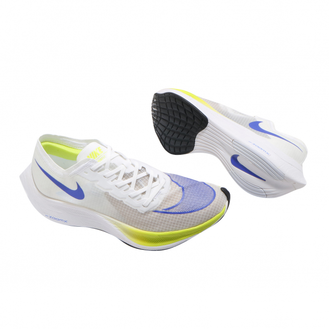 Nike ZoomX VaporFly Next% White Cyber Black Racer Blue AO4568103