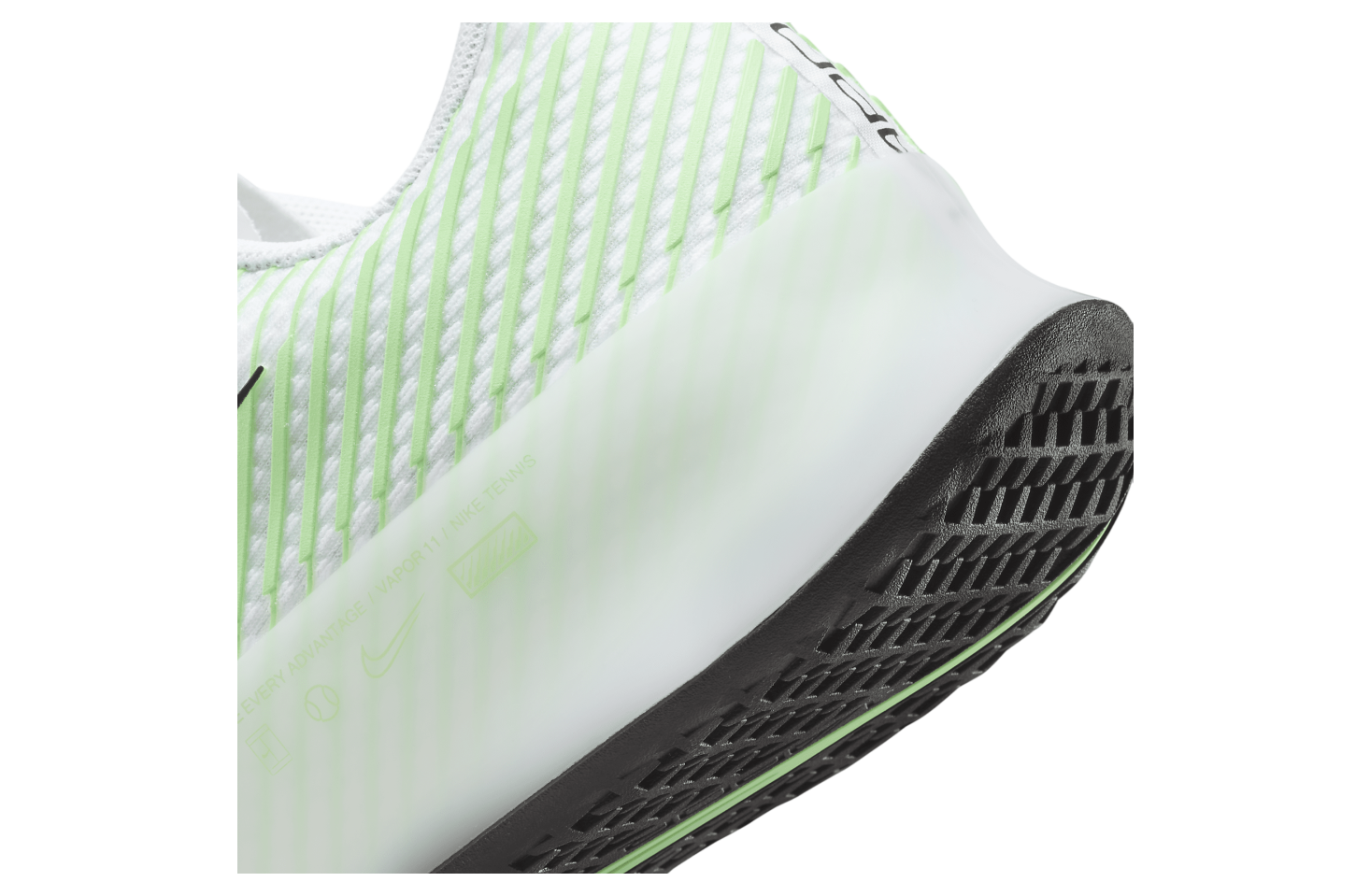 NikeCourt Air Zoom Vapor 11 White / Poison Green