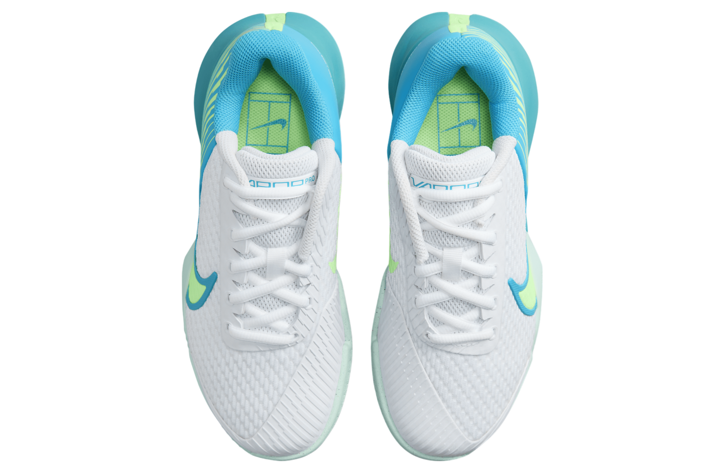 Nikecourt Air Zoom Vapor Pro 2 WMNS White / Teal Nebula (Hard Court)