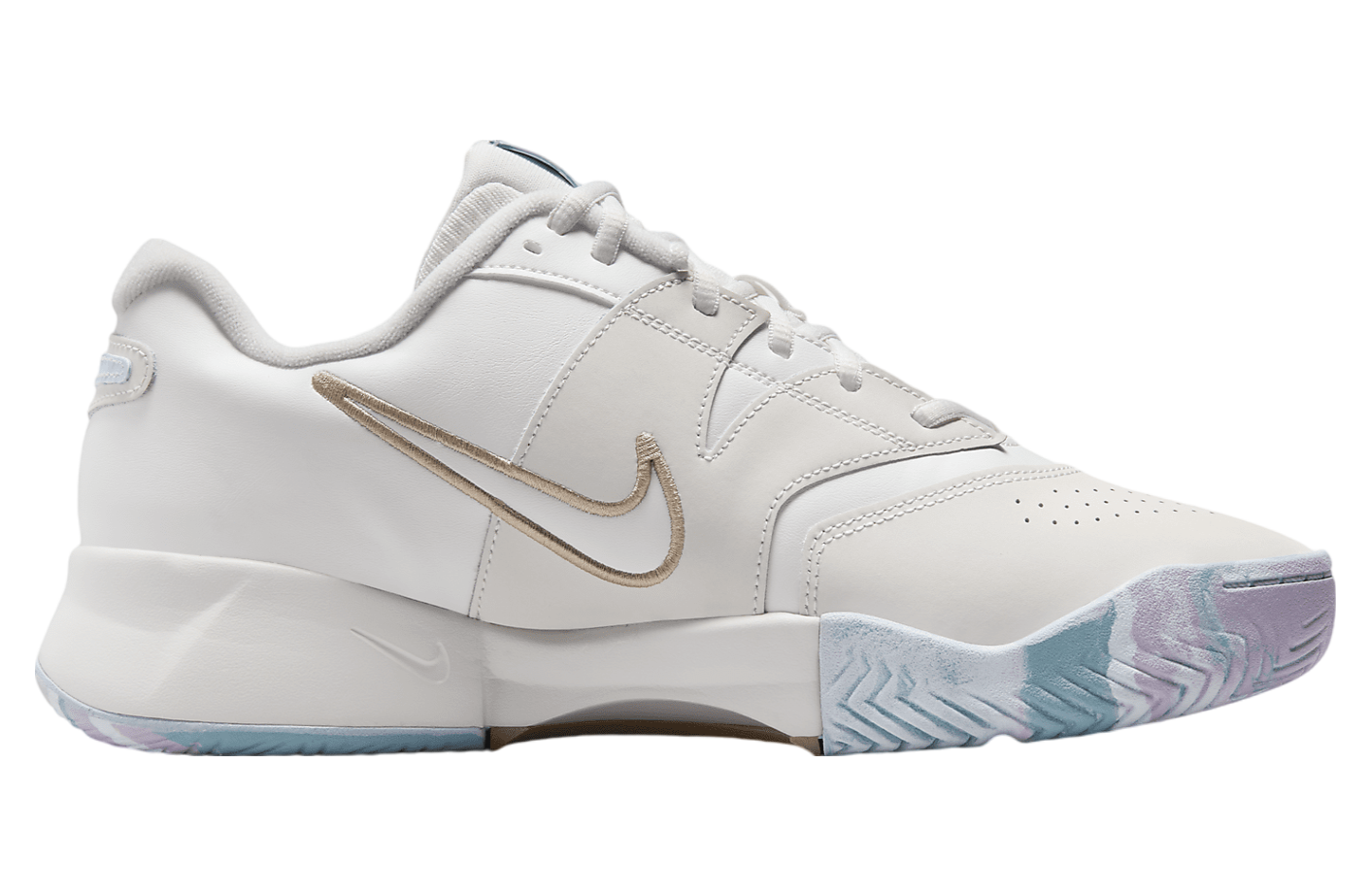 NikeCourt Lite 4 Premium Leather Summit White / Denim Turquoise (Hard Court)