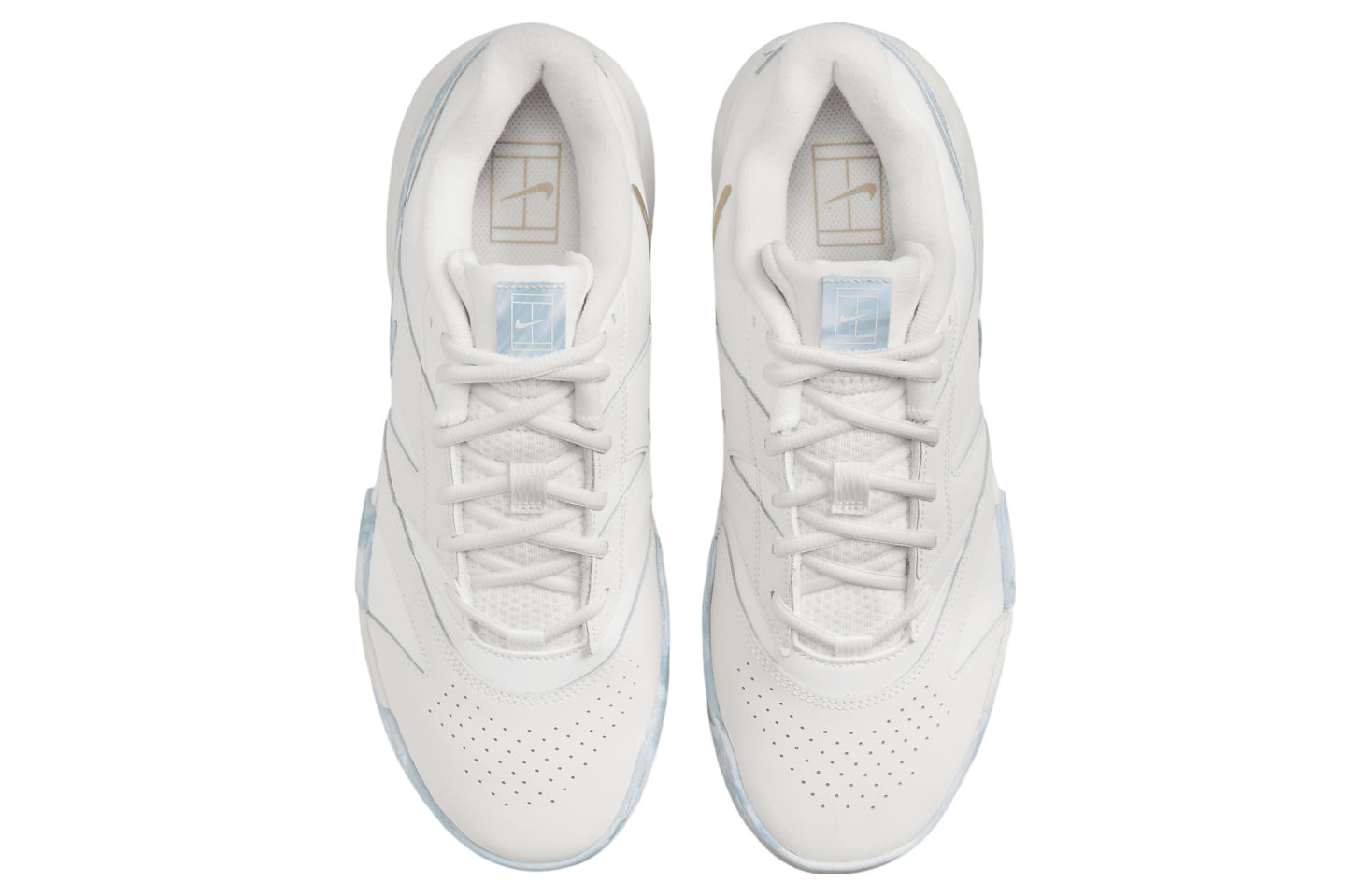 NikeCourt Lite 4 Premium Leather Summit White / Denim Turquoise (Hard Court)