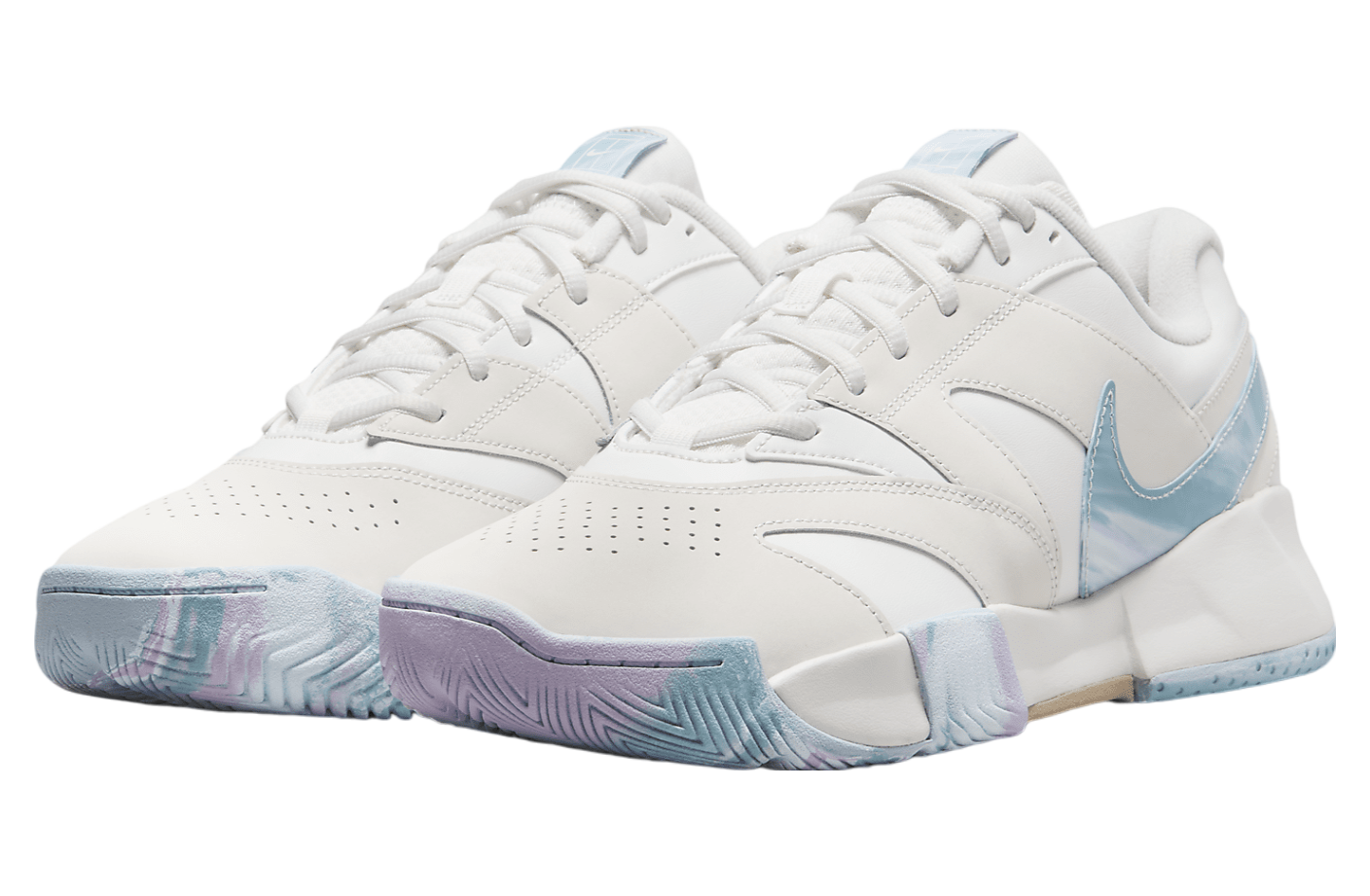 NikeCourt Lite 4 Premium Leather Summit White / Denim Turquoise (Hard Court)