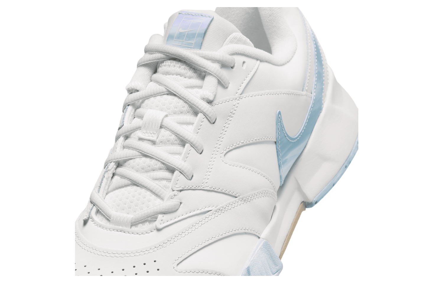 NikeCourt Lite 4 Premium Leather Summit White / Denim Turquoise (Hard Court)